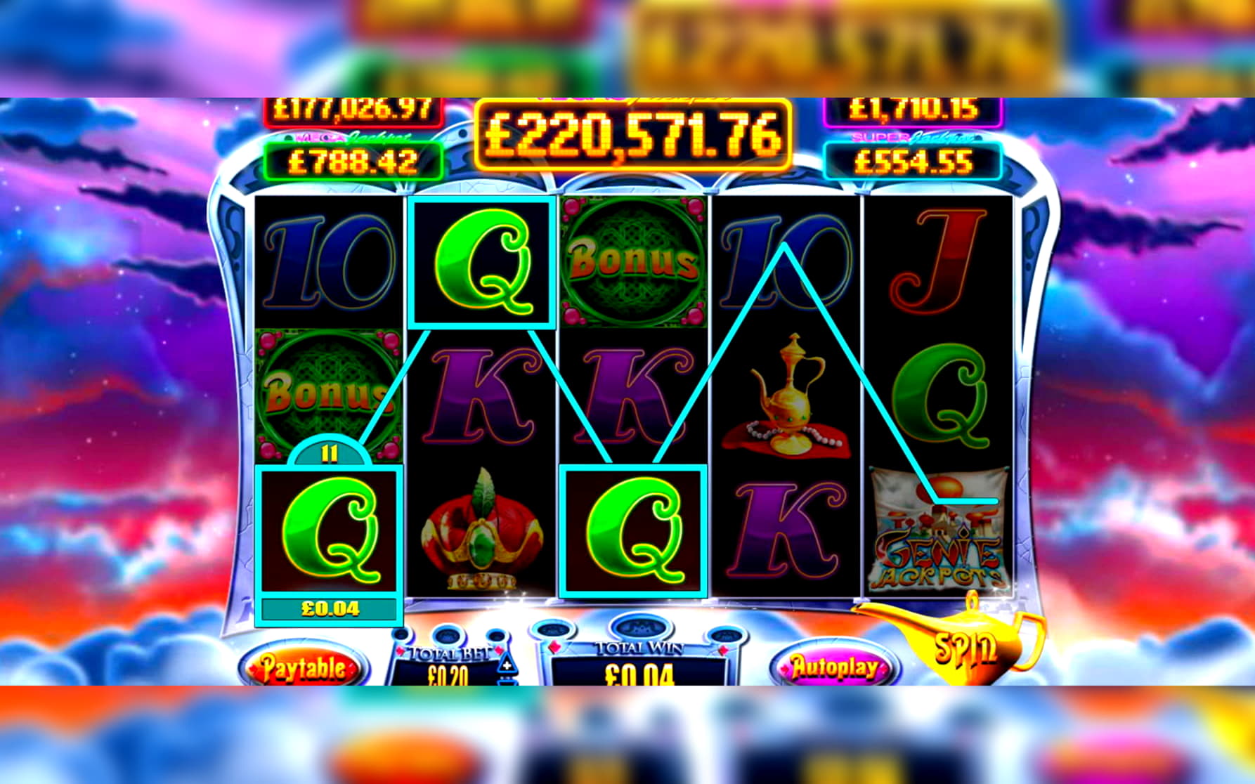 195 Free Spins right now at bWin Casino