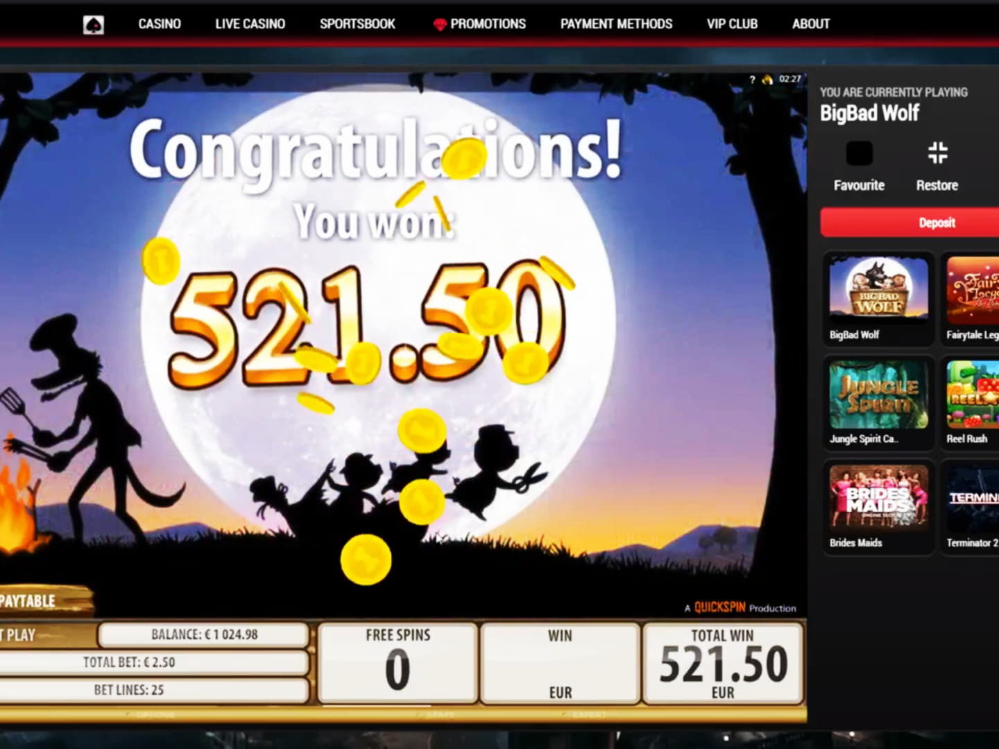 200 Free Spins no deposit at Betway Casino