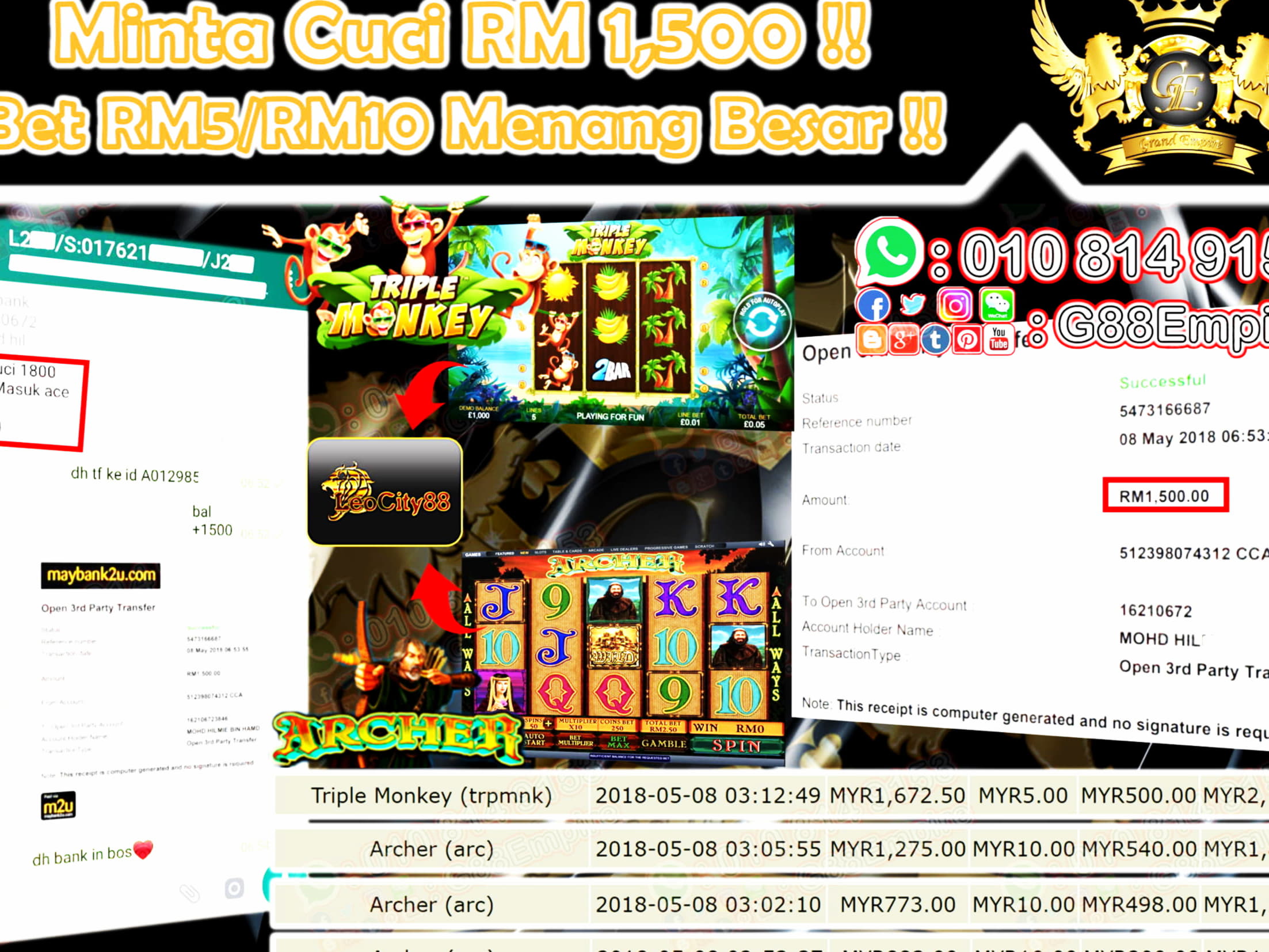 77 Free Spins at King Billy Casino
