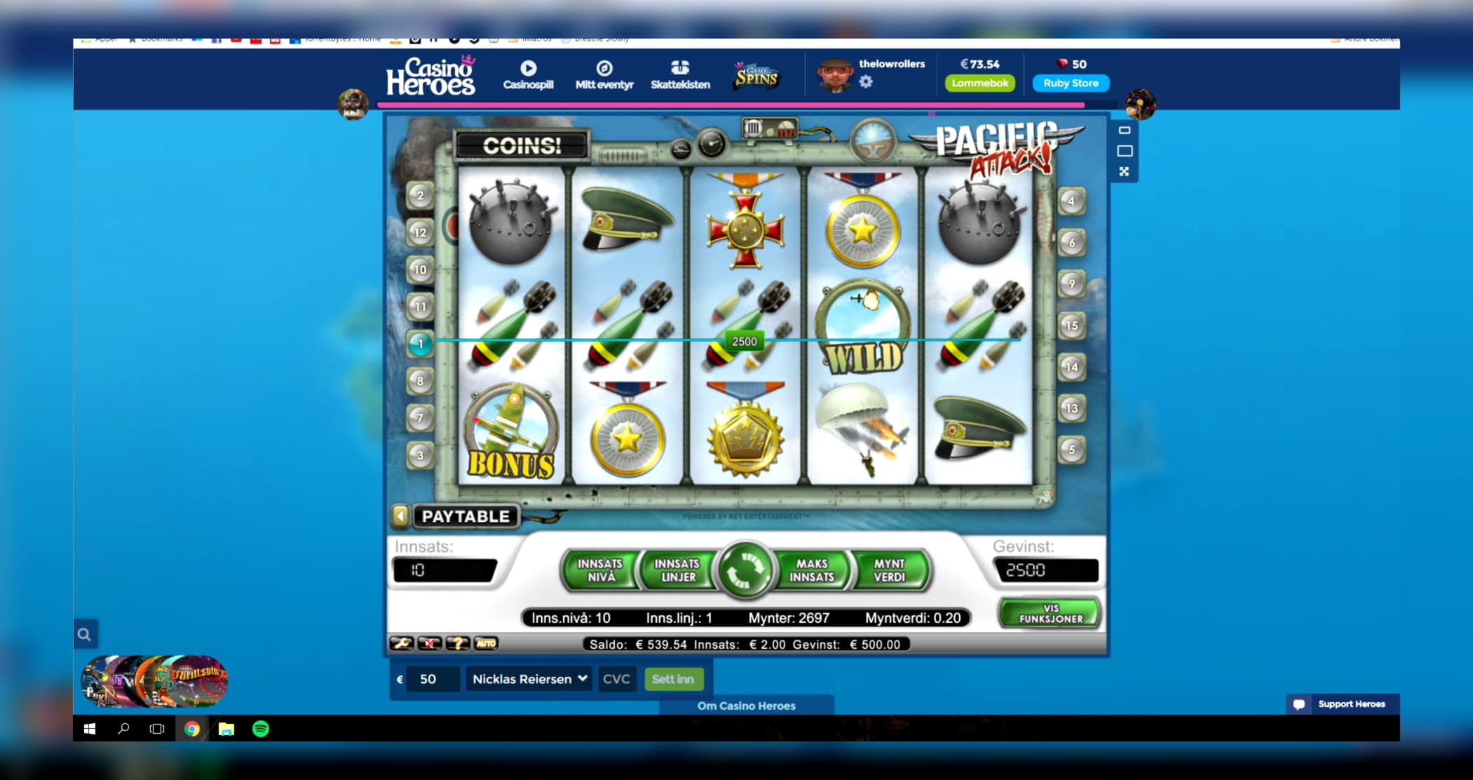 $175 Online Casino Tournament at Casino-X