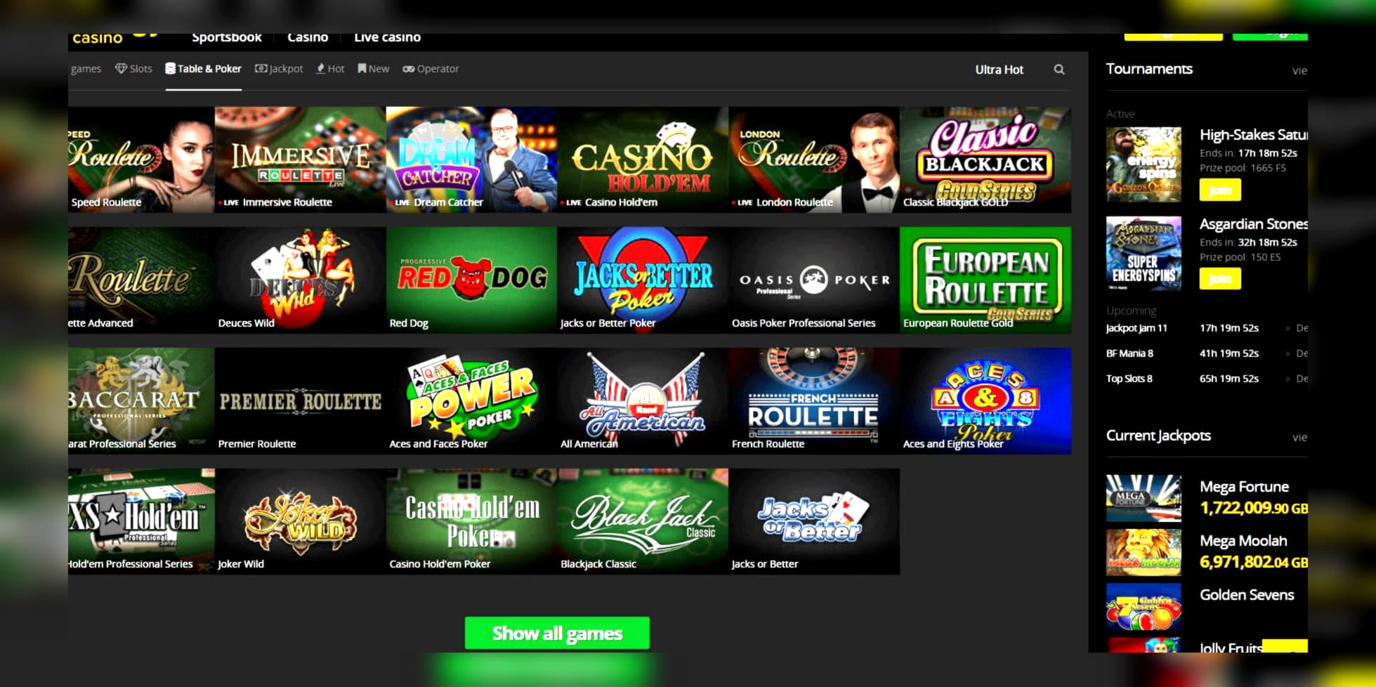 185% Deposit match bonus at Spinland Casino