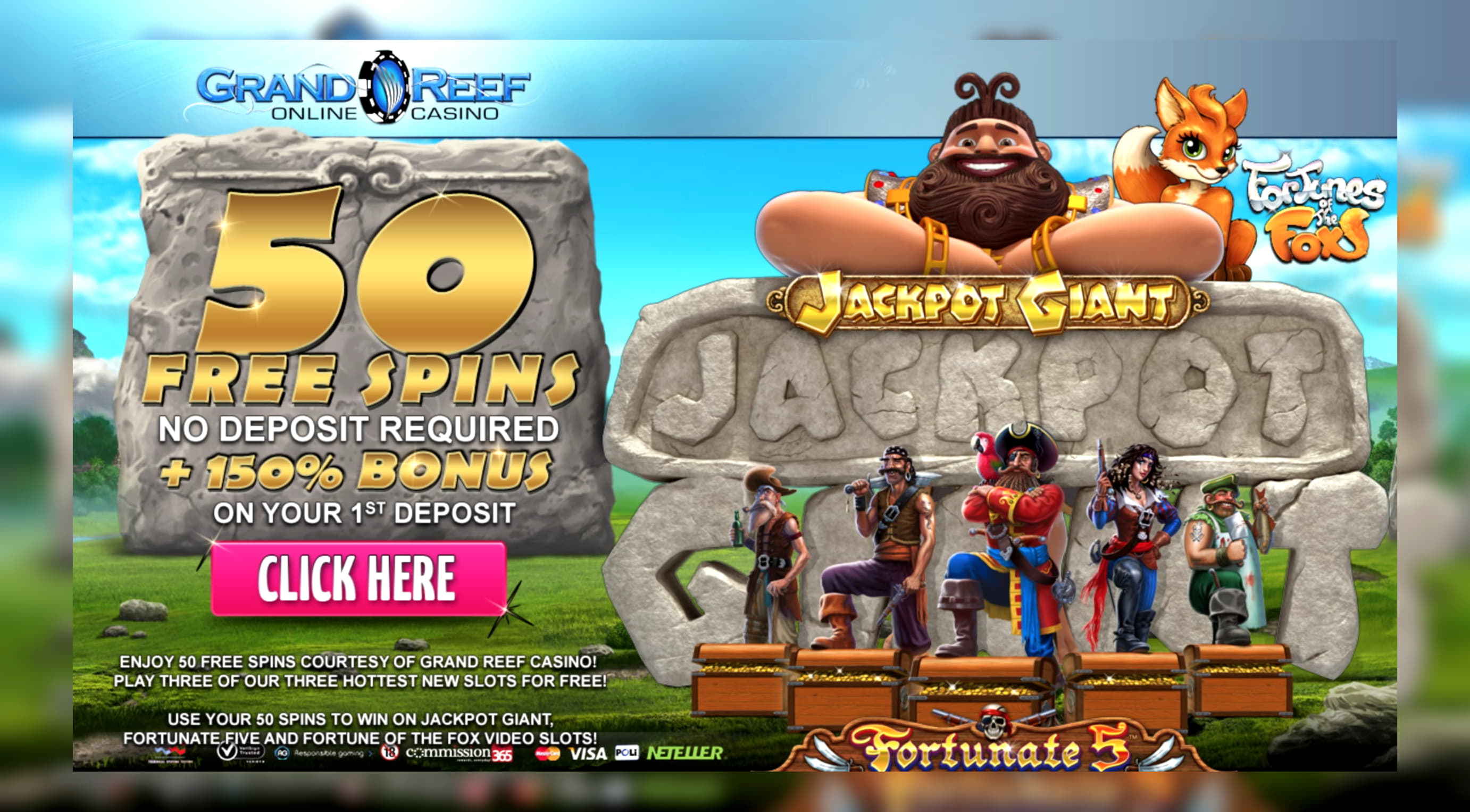 150 free spins at Get Lucky Casino