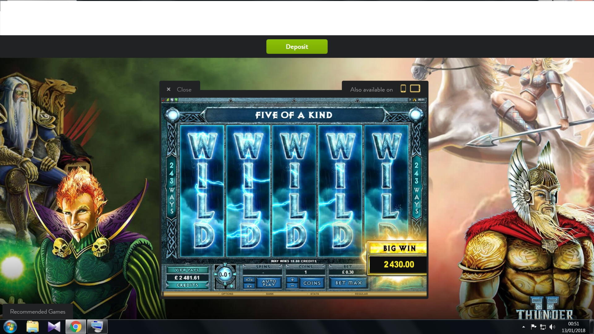 755% Deposit Match Bonus at Mr. Win Casino