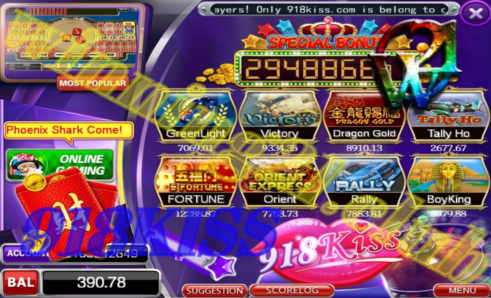 €4420 No deposit bonus code at Come On Casino