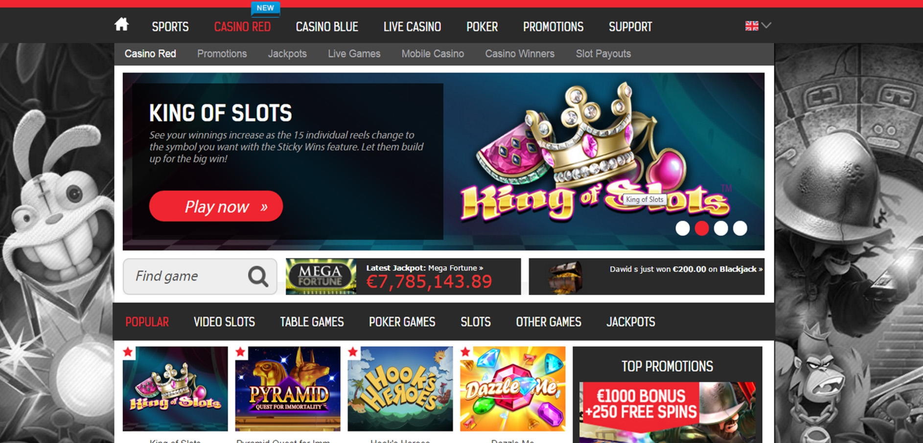 190 Free spins no deposit at Casino Heroes