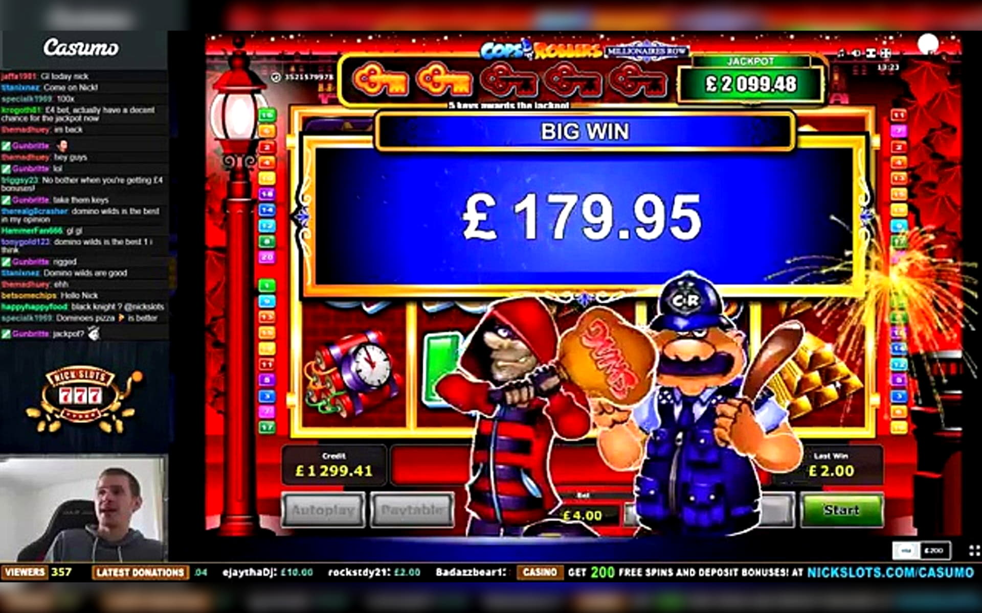 275% Match Bonus Casino at Get Lucky Casino