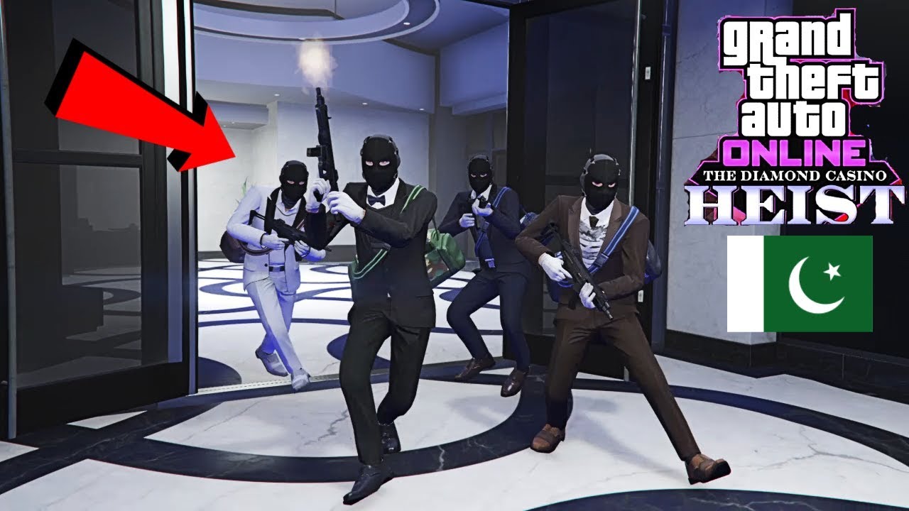 GTA 5 ONLINE 'Indian Casino Robbery Heist' with Pakistani Squad  | New DLC Diamond Indian Casino Heist Gta Online