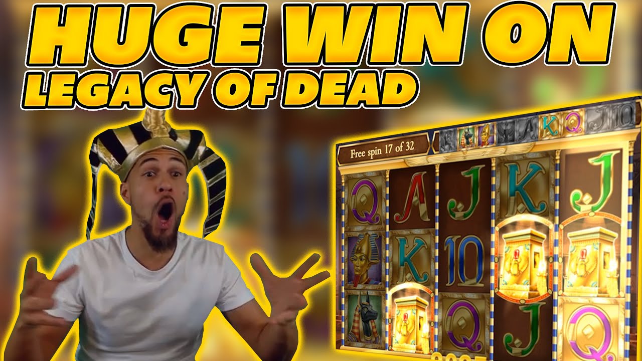 HUGE WIN on LEGACY OF DEAD! 4 RETRIGGERS! BIG WIN on Online Slot!