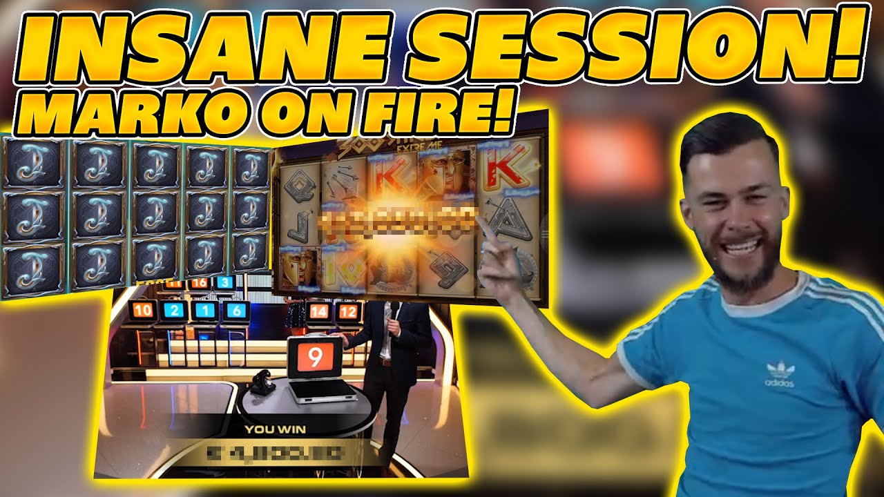 INSANE BIG WIN SESSION BY MARKO! HUGE WINS on Online Slots and Table Games