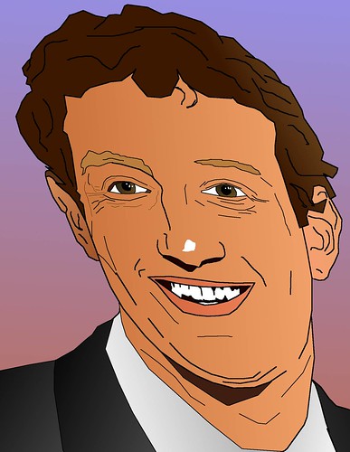 Mark Zuckerberg Portrait Caricature for an Online Casino Game