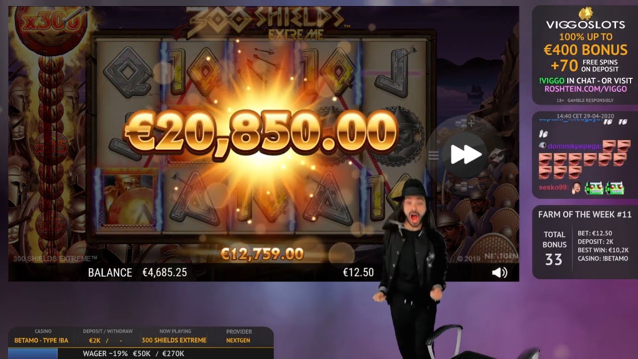 Roshtein 300 Shields BigWin x2688 33609€  – Online Indian Casino in Slots