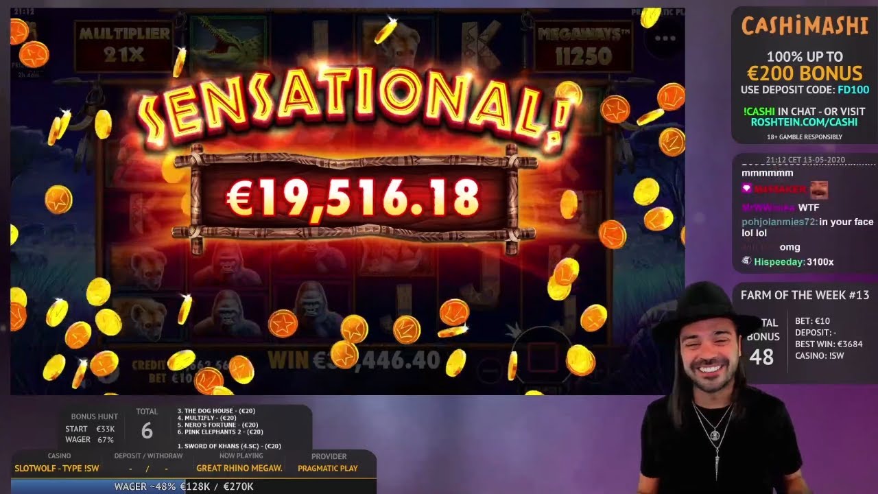 Roshtein Great Rhino Megaways 31547€ – Online Indian Casino Big Win in Slots