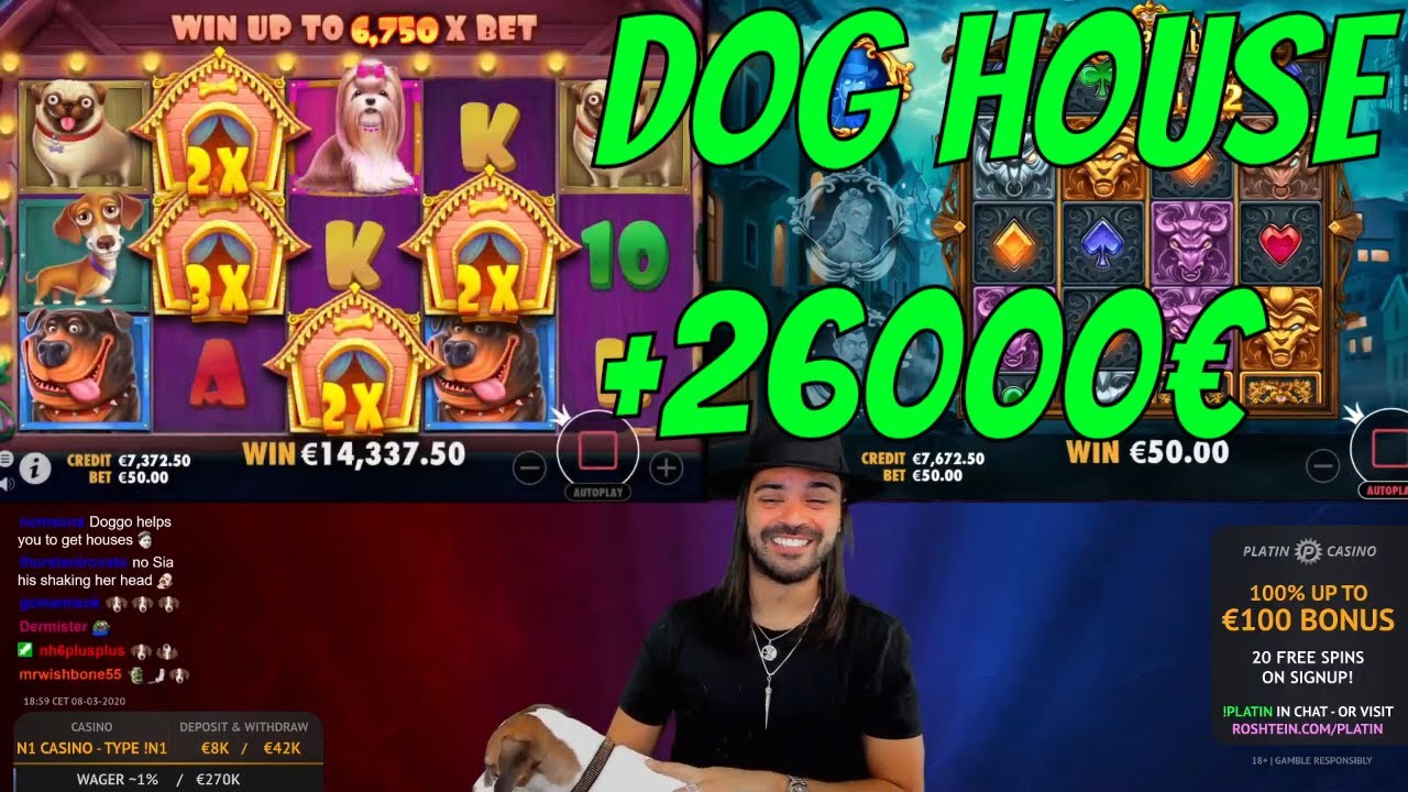 Roshtein x535 Dog House slot MEGA WIN in online Indian Casino