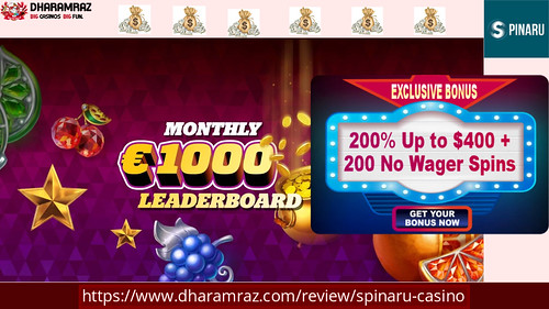 Spinaru Casino Review, Welcome and Exclusive Bonus - Dharamraz