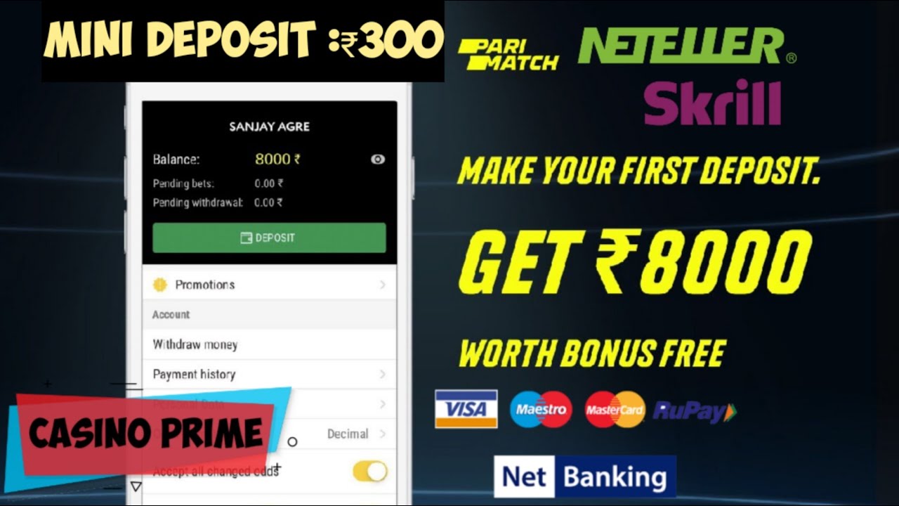 How do I deposit money in Parimatch Online Indian Casino from India?