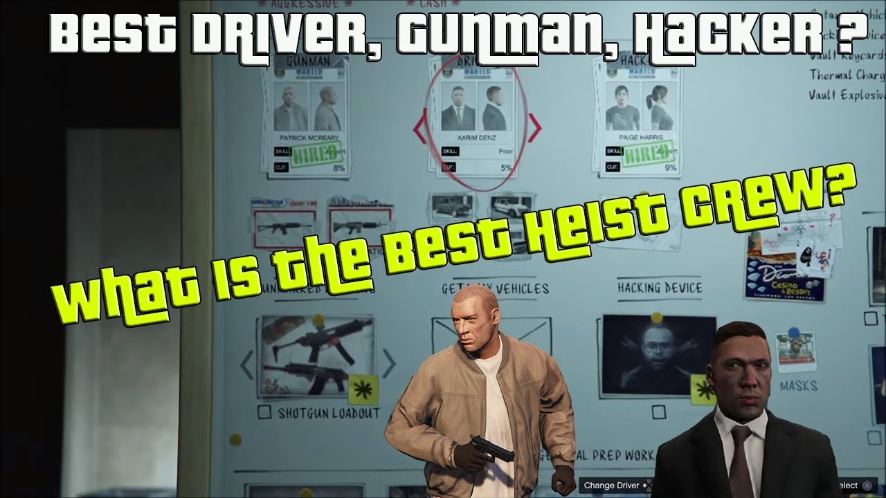 GTA Online What Is The Best Driver, Gunman And Hacker To Use On 3 Approaches In The Indian Casino Heist?