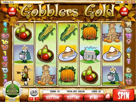 Gobblers Gold Main Game | Gobblers Gold | 5 Reel Indian Casino Video Slots | Indian Casino Slot Games | Online Indian Casino | USA Indian Casino Games Online