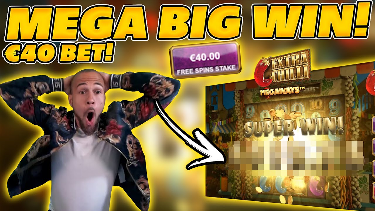 MEGA BIG WIN on EXTRA CHILLE MEGAWAYS! €40 BONUS! HUGE WIN on Online Slots!