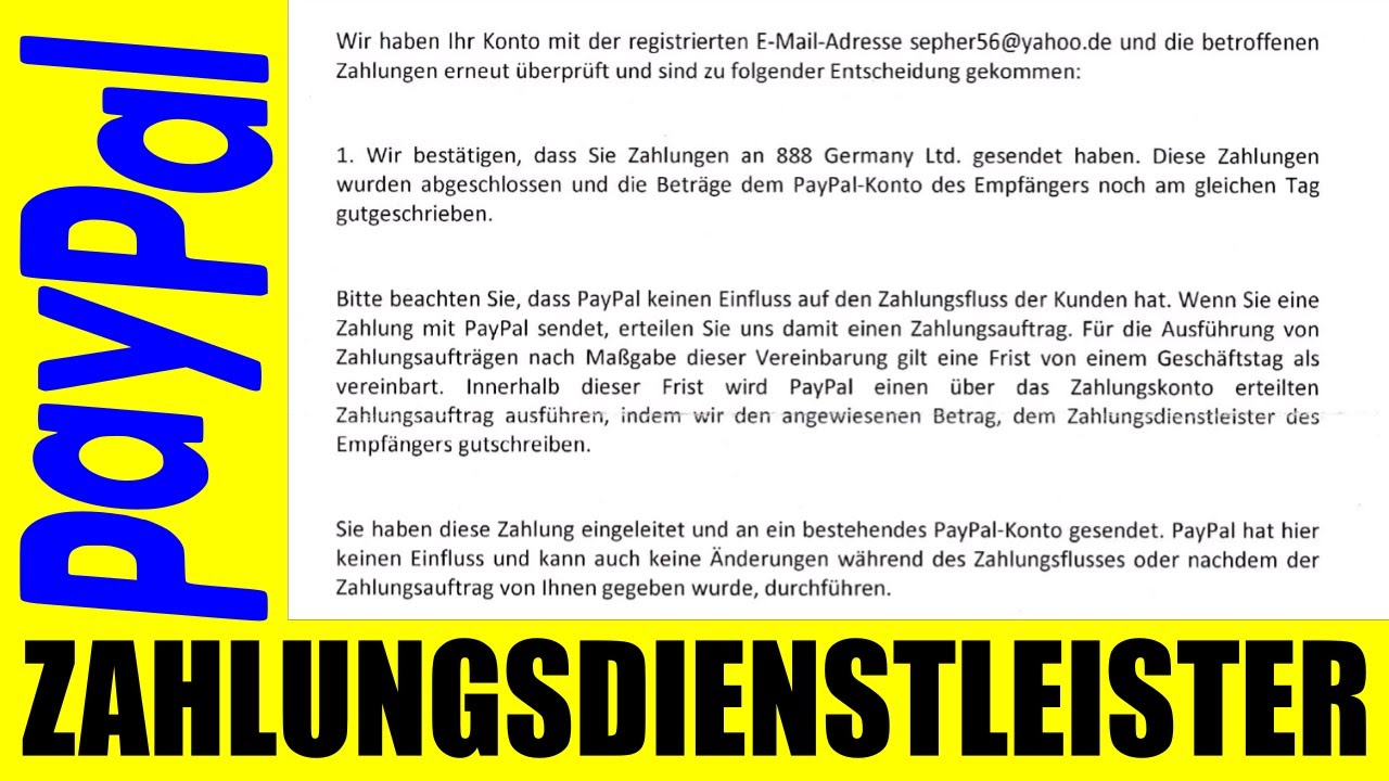 PAYPAL !!! Kein Angst vor Online Indian Casino Schulden ( ORIGINAL BRIEF )