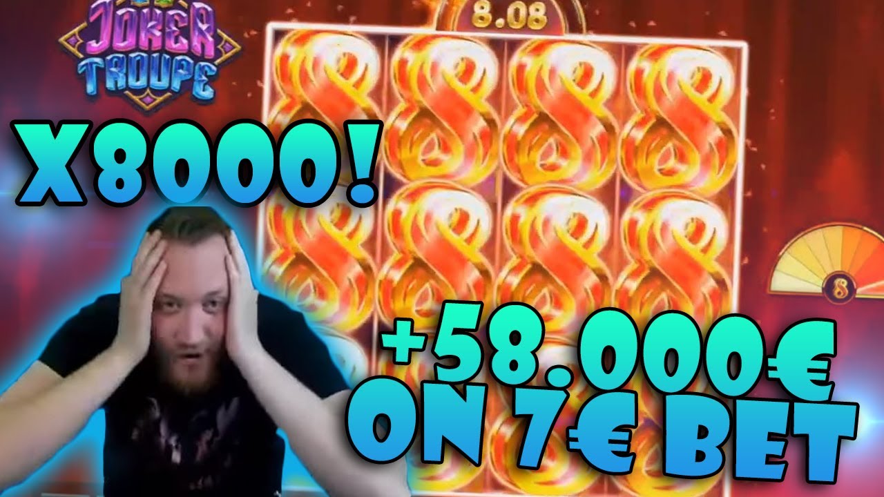 RECORD WIN X8000! +58.000€ ON 7€ BET IN JOKER TROUPE ⚡ ONLINE Indian Casino BIG WIN