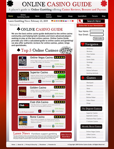 Online Casino Guide Contest Design