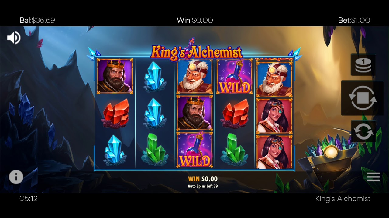 new slot ? game ( king's Alchemist) ?? playing on SuperSlots online Indian Casino.