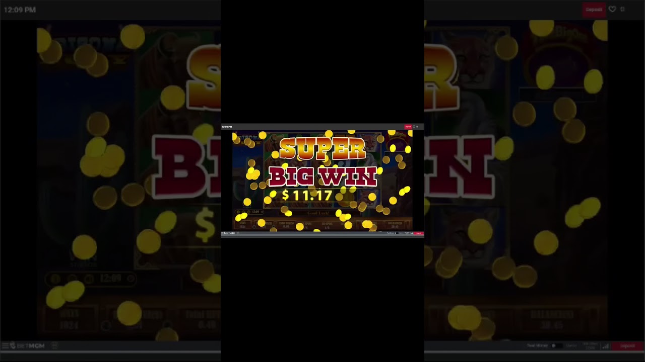 Big win on #betmgm online Indian Casino! #shorts #buffalo #bigwin