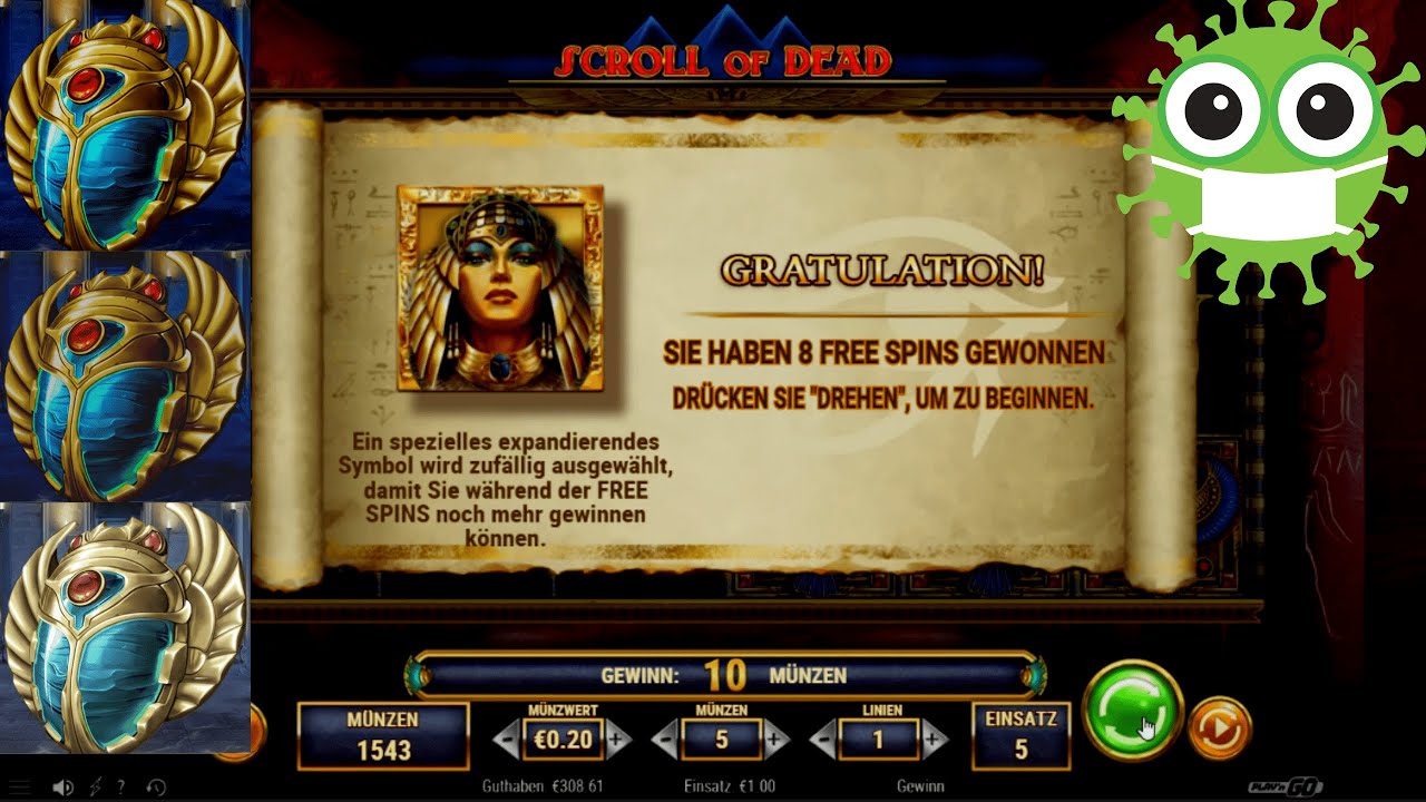 Online Indian Casino Deutsch – Scroll of Dead Freispiele und 20:00 Livestream mit Bonushanz
