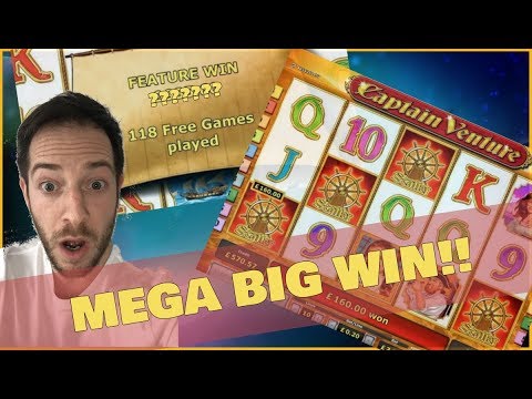 CAPTAIN VENTURE MEGA BIG WIN!! 118 Free Spins!! ( Online Indian Casino )