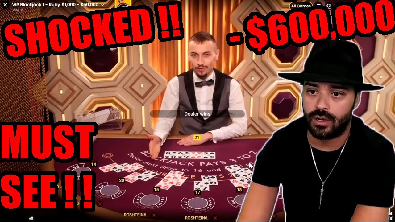 LOSING 0,000 PLAYING ONLINE BLACKJACK! | Roshtein